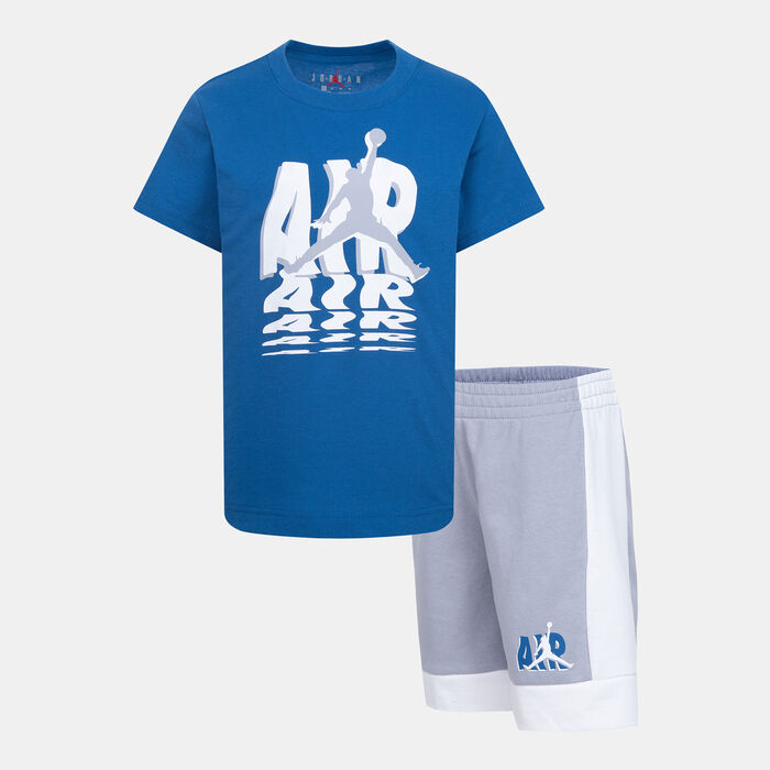 Nike Kids' Air Galaxy T-Shirt and Shorts Set Grey Nike Kids' Air Galaxy T-Shirt and Shorts Set Grey image number 0