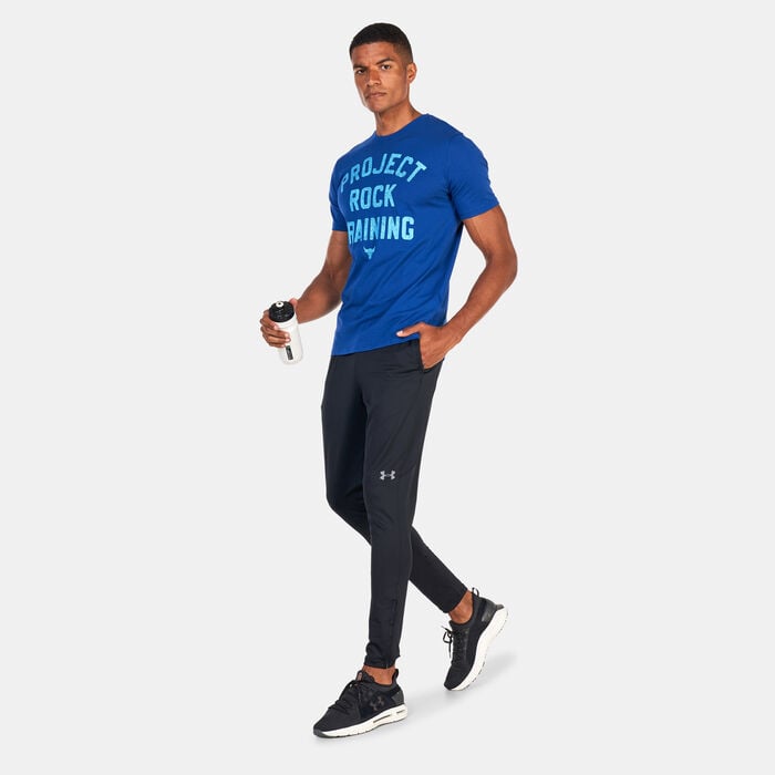 Under Armour Men's Project Rock Training T-Shirt Blue Under Armour Men's Project Rock Training T-Shirt Blue image number 2