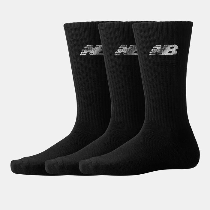 New Balance Logo Everyday Crew Socks (3 Pairs) Black image number 0
