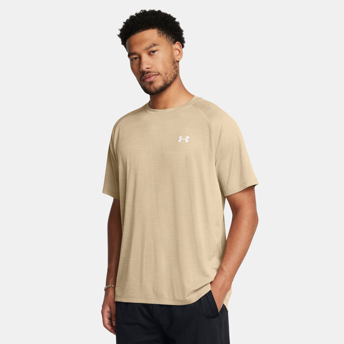Under Armour Men's UA Tech Textured T-Shirt Beige Under Armour Men's UA Tech Textured T-Shirt Beige image number 0