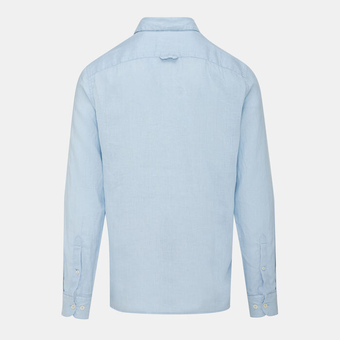 Timberland Men's Mill Brook Linen Shirt Blue Timberland Men's Mill Brook Linen Shirt Blue image number 1