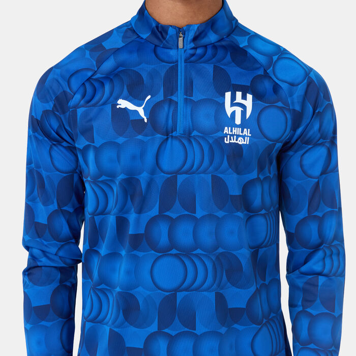 PUMA Men's Al Hilal 1/4 Zip Training Football Top Blue PUMA Men's Al Hilal 1/4 Zip Training Football Top Blue image number 3