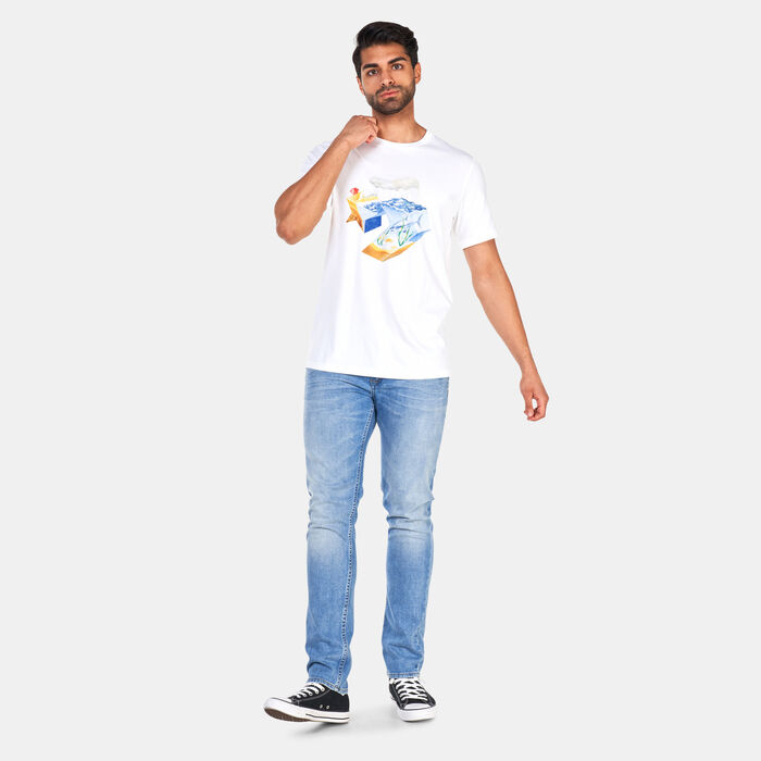 Converse Men's Star Chevron Ocean T-Shirt White Converse Men's Star Chevron Ocean T-Shirt White image number 2