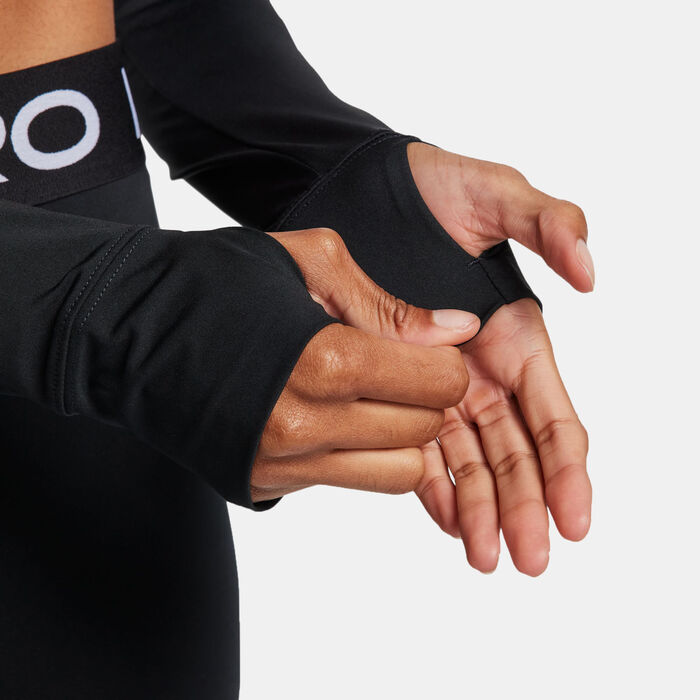 Nike Women's Pro Dri-FIT Crop Top Black image number 4