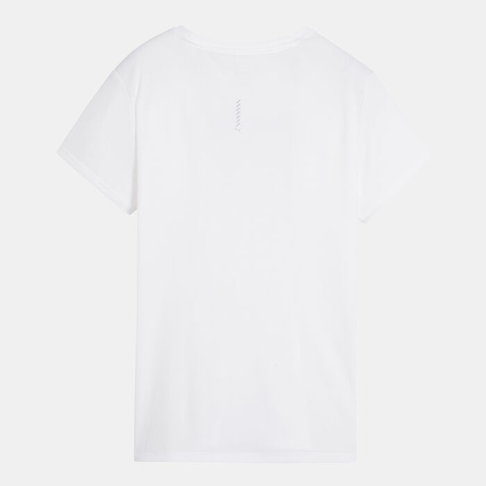 PUMA Women's RUN FAVOURITE Graphic T-Shirt White PUMA Women's RUN FAVOURITE Graphic T-Shirt White image number 1