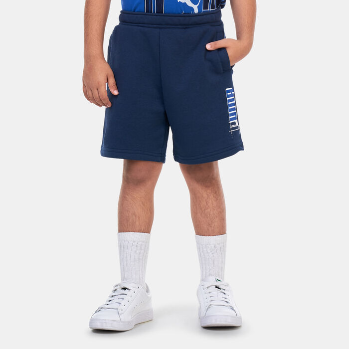 PUMA Kids' Essentials+ Logo Lab Shorts Blue image number 0
