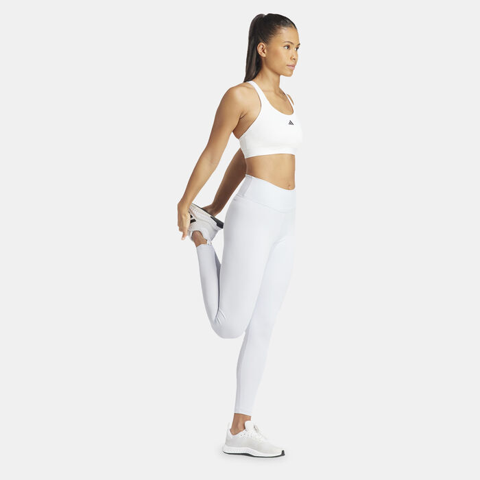 adidas Women's TLRDREACT High-Support Training Sports Bra White image number 2
