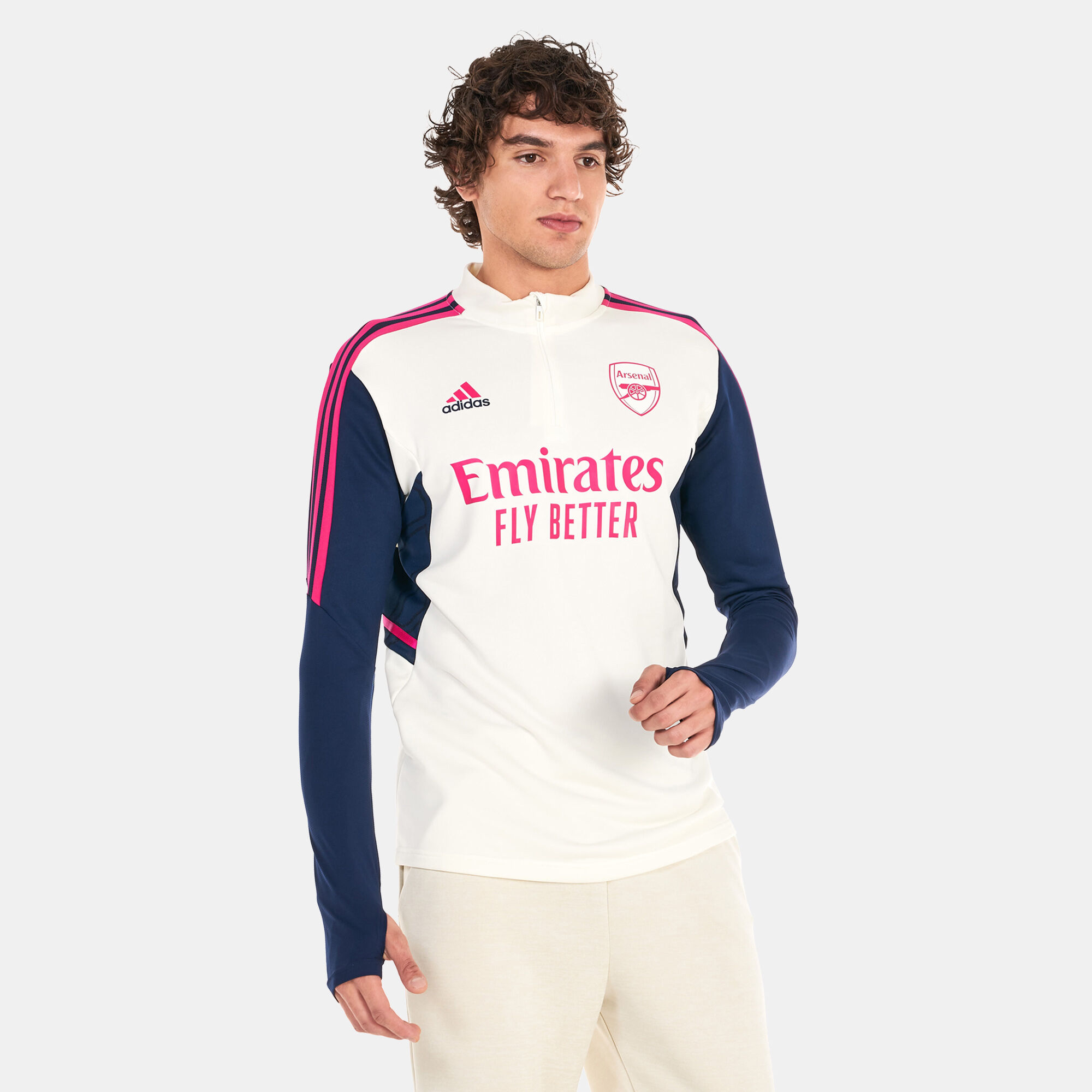 Arsenal training cheap top white
