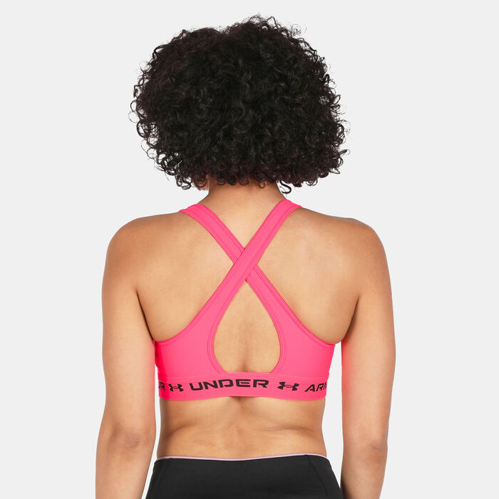Under Armour Women's Armour Medium-Support Training Sports Bra Pink Under Armour Women's Armour Medium-Support Training Sports Bra Pink image number 1