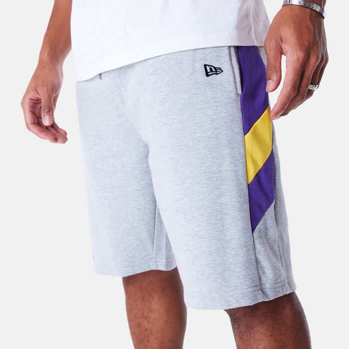 New Era Men's NBA Los Angeles Lakers Panel Shorts Grey New Era Men's NBA Los Angeles Lakers Panel Shorts Grey image number 2