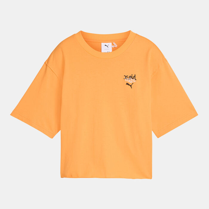 PUMA Women's x X-GIRL T-Shirt Orange PUMA Women's x X-GIRL T-Shirt Orange image number 0