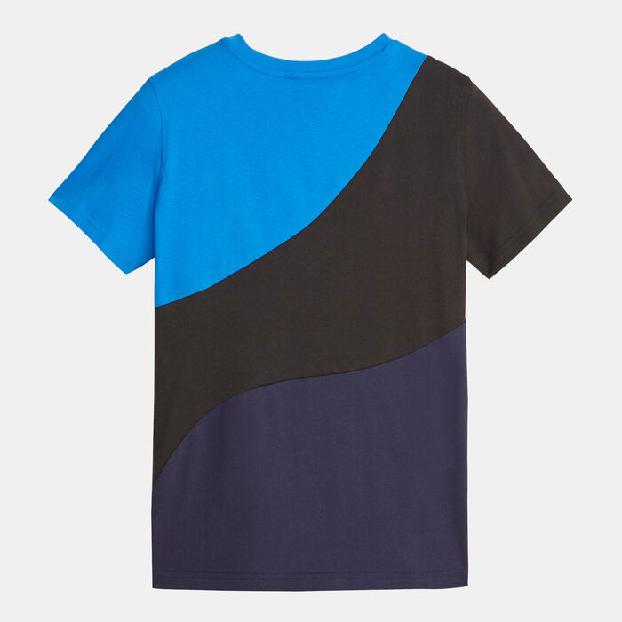 PUMA Kids' POWER Cat T-Shirt (Older Kids) Blue PUMA Kids' POWER Cat T-Shirt (Older Kids) Blue image number 1
