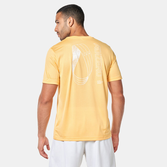 adidas Men's Adizero Graphic Running T-Shirt Orange adidas Men's Adizero Graphic Running T-Shirt Orange image number 1