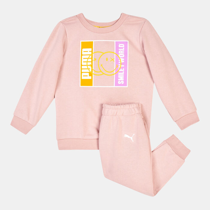 PUMA Kids' x SMILEYWORLD Minicat Jogger Set Pink PUMA Kids' x SMILEYWORLD Minicat Jogger Set Pink image number 0