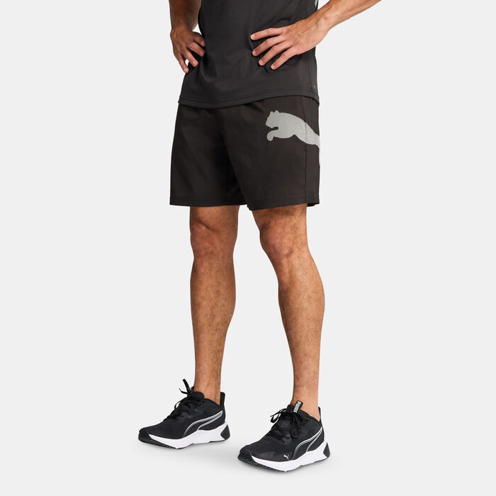 PUMA Men's Train All Day Essentials Big Logo Woven Shorts Black PUMA Men's Train All Day Essentials Big Logo Woven Shorts Black image number 0