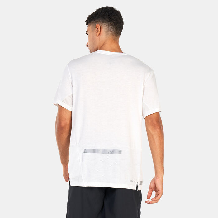 Nike Men's Dri-FIT Run Division Rise 365 Running T-Shirt White image number 1