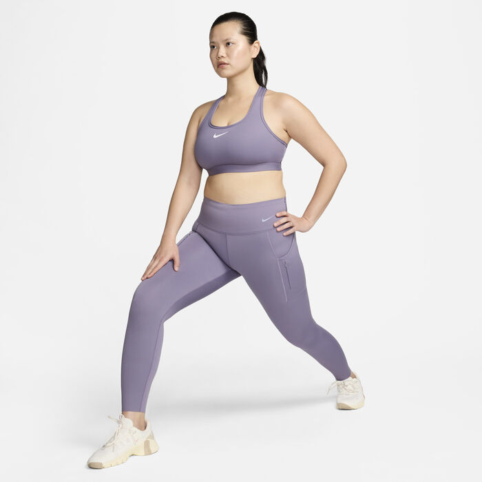 Nike Women's Dri-FIT Swoosh Medium-Support Training Sports Bra Grey Nike Women's Dri-FIT Swoosh Medium-Support Training Sports Bra Grey image number 5