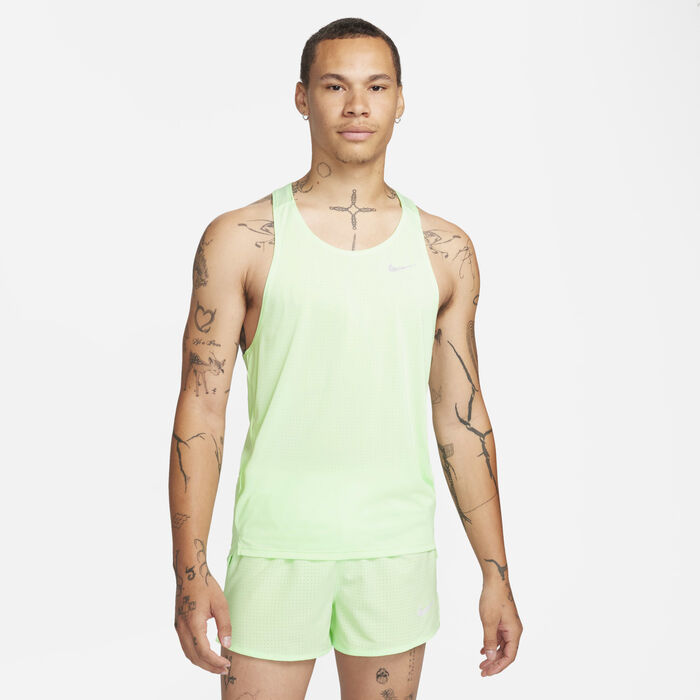 Nike Men's Fast Dri-FIT Running Vest Green Nike Men's Fast Dri-FIT Running Vest Green image number 0