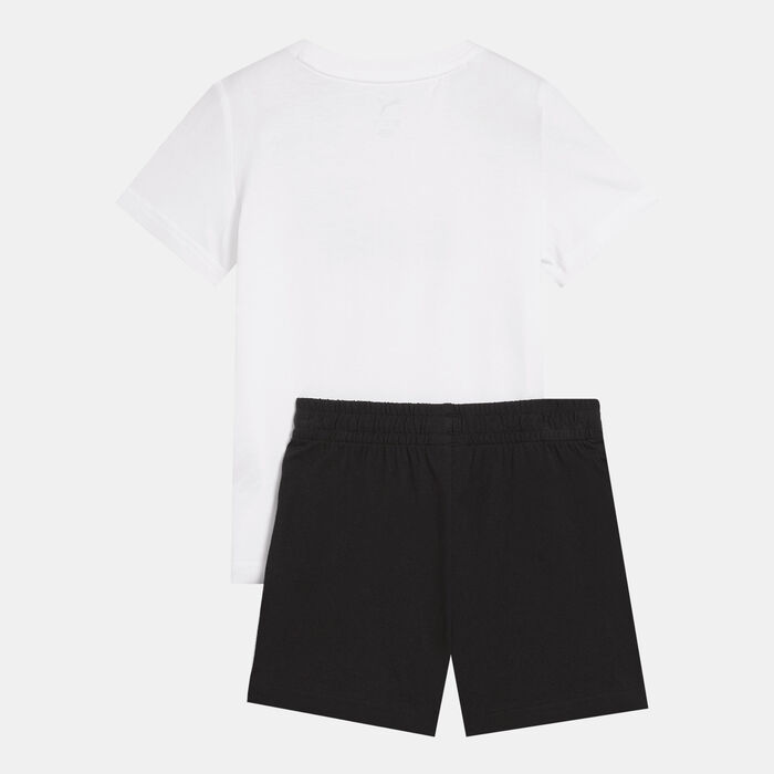 PUMA Kids' Essentials No.1 Logo T-Shirt and Shorts Set Black PUMA Kids' Essentials No.1 Logo T-Shirt and Shorts Set Black image number 1