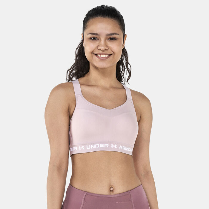 Under Armour Women's Armour High Crossback Sports Bra Pink Under Armour Women's Armour High Crossback Sports Bra Pink image number 0