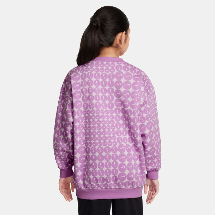 Nike Kids' Sportswear Club Fleece Sweatshirt Purple Nike Kids' Sportswear Club Fleece Sweatshirt Purple image number 1