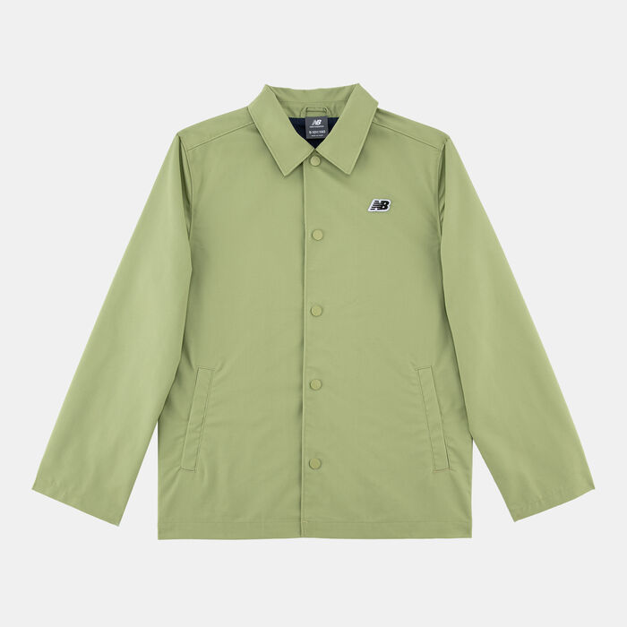 New Balance Kids' Premium Raglan Coach Jacket Green New Balance Kids' Premium Raglan Coach Jacket Green image number 0