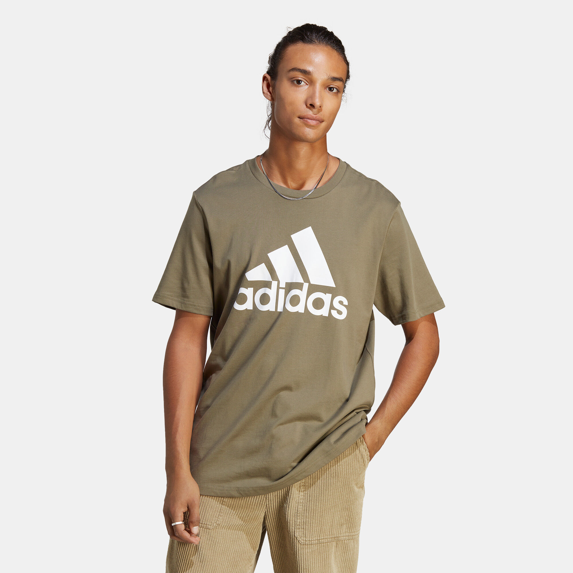 Mens khaki sale adidas t shirt