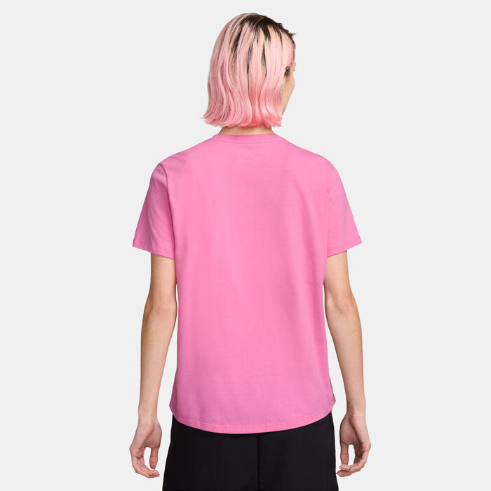 Nike Women's Sportswear Essentials Logo T-Shirt Pink image number 1