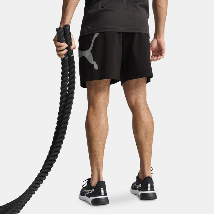 PUMA Men's Train All Day Essentials Big Logo Woven Shorts Black PUMA Men's Train All Day Essentials Big Logo Woven Shorts Black image number 1