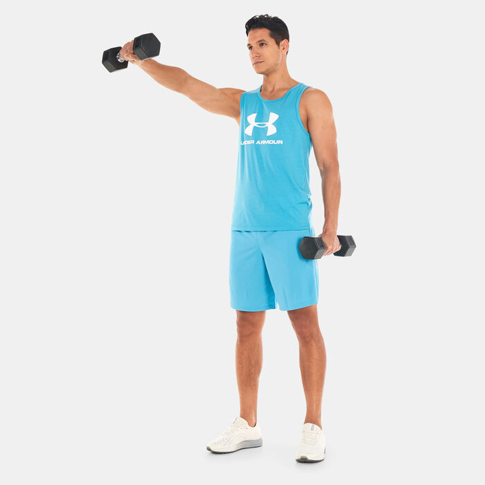 Under Armour Men's Sportstyle Logo Tank Top Blue Under Armour Men's Sportstyle Logo Tank Top Blue image number 2