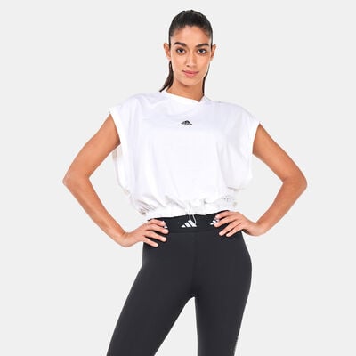adidas Women's Hyperglam Sleeveless T-Shirt White adidas Women's Hyperglam Sleeveless T-Shirt White