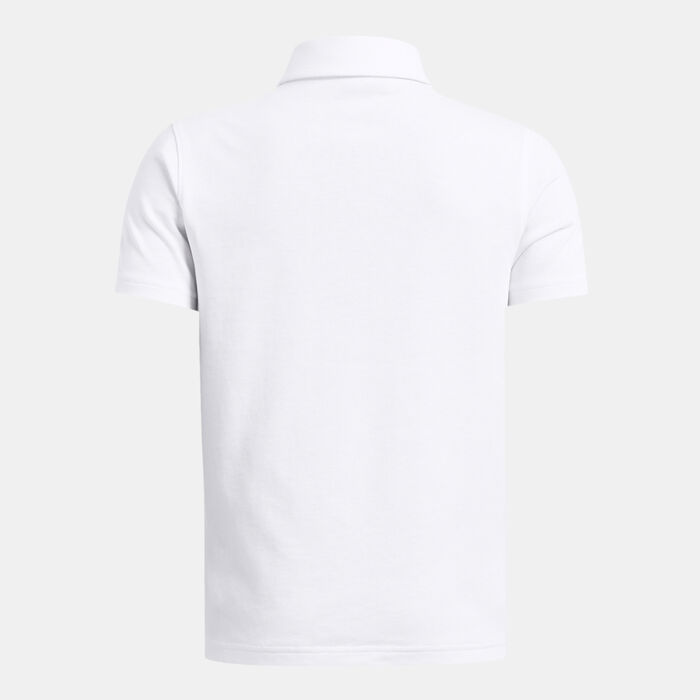 Under Armour Kids' Icon Polo Shirt White Under Armour Kids' Icon Polo Shirt White image number 1