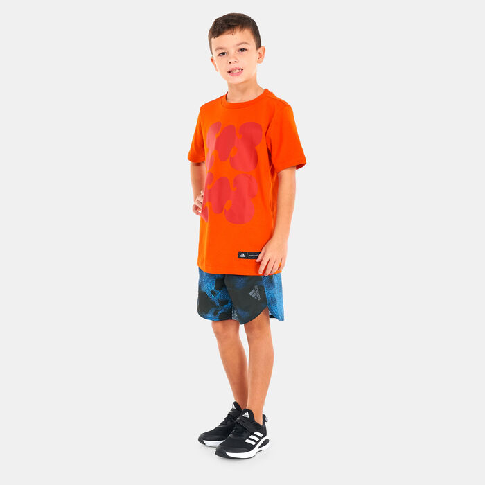 adidas Kids' Marimekko Graphic T-Shirt Orange adidas Kids' Marimekko Graphic T-Shirt Orange image number 2