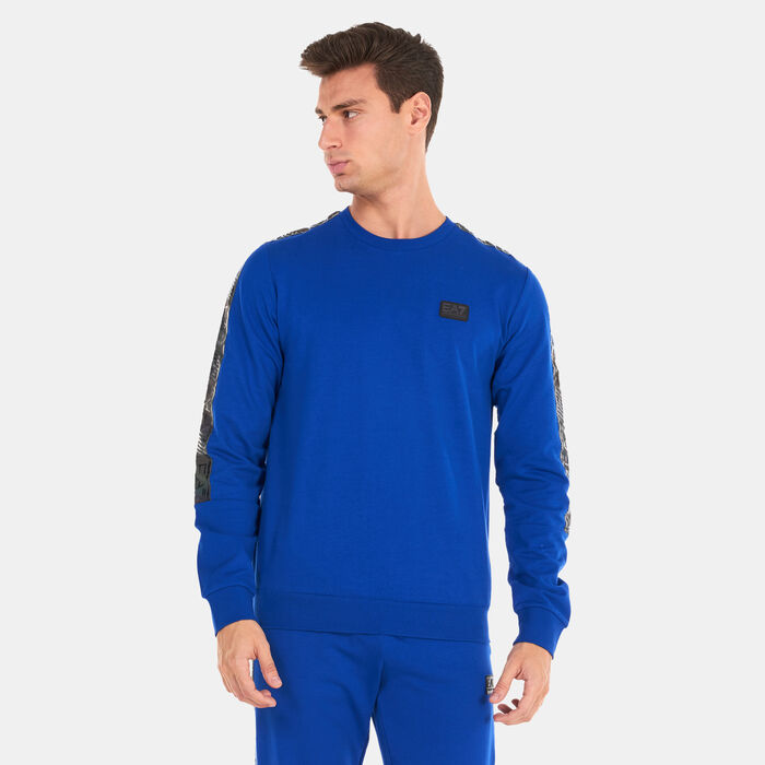 EA7 Emporio Armani Men's Train Logo Series Sweatshirt Blue EA7 Emporio Armani Men's Train Logo Series Sweatshirt Blue image number 0