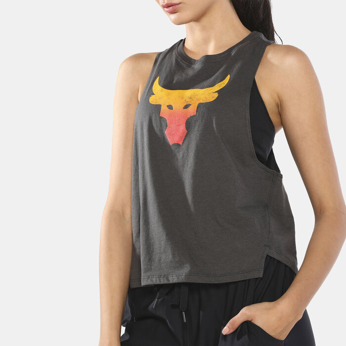 Under Armour Women's Project Rock Bull Tank Top Black Under Armour Women's Project Rock Bull Tank Top Black image number 3