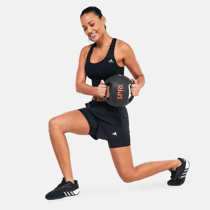 adidas Women's Win 2in1 Shorts Black adidas Women's Win 2in1 Shorts Black image number 2