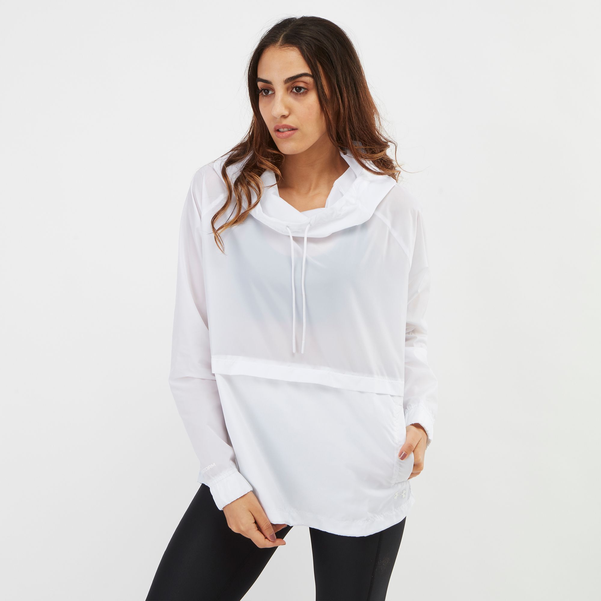 Women s Iridescent Woven Hoodie White Under Armour in KSA SSS