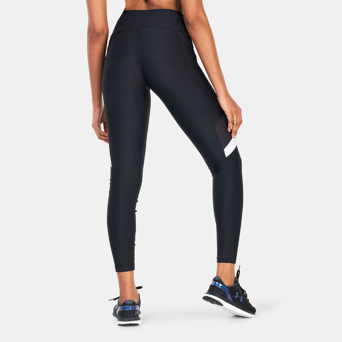 Under Armour Women's Armour Mesh Panel Leggings Black Under Armour Women's Armour Mesh Panel Leggings Black image number 1
