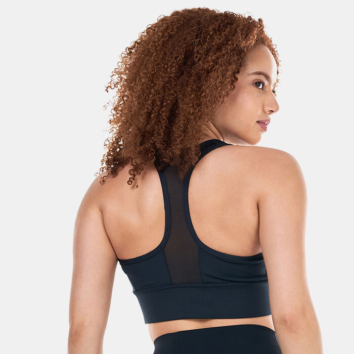 Nike Women's Swoosh Medium-Support Padded Longline Sports Bra Black Nike Women's Swoosh Medium-Support Padded Longline Sports Bra Black image number 1