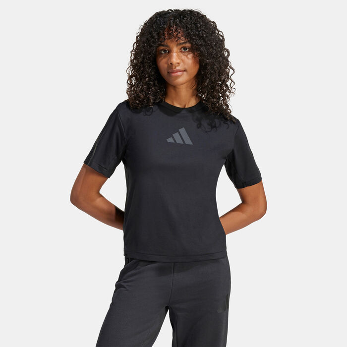 adidas Women's Z.N.E. T-Shirt Black adidas Women's Z.N.E. T-Shirt Black image number 0