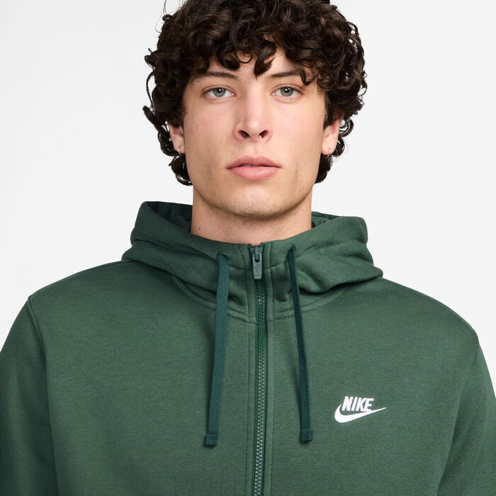 Nike Men's Sportswear Club Fleece Hoodie Green Nike Men's Sportswear Club Fleece Hoodie Green image number 2