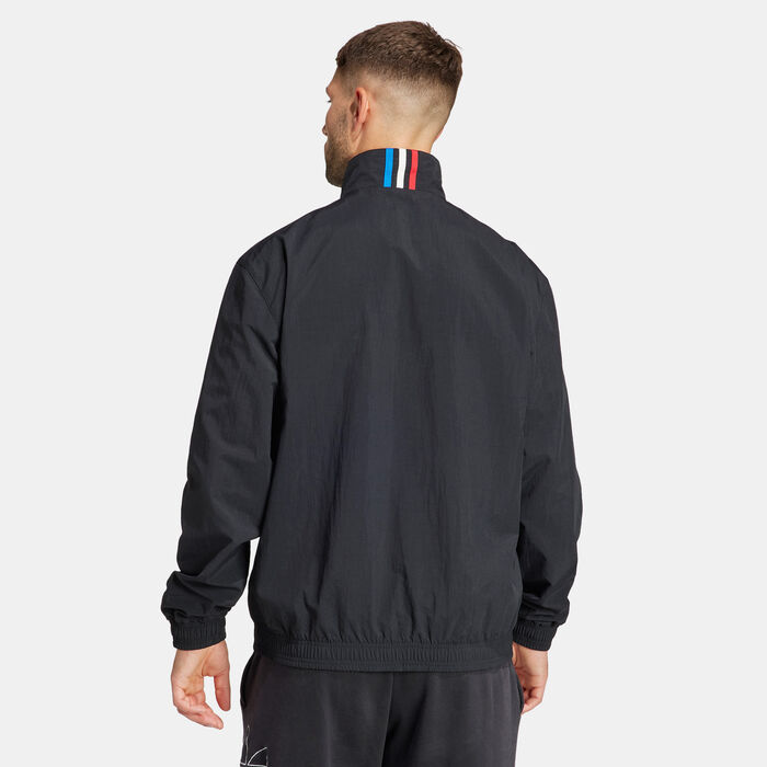 adidas Men's Manchester United Stone Roses Anthem Jacket Black adidas Men's Manchester United Stone Roses Anthem Jacket Black image number 1