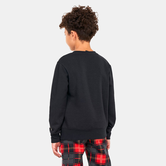 Jordan Kids' Essentials Plaid Sweatshirt Black image number 1
