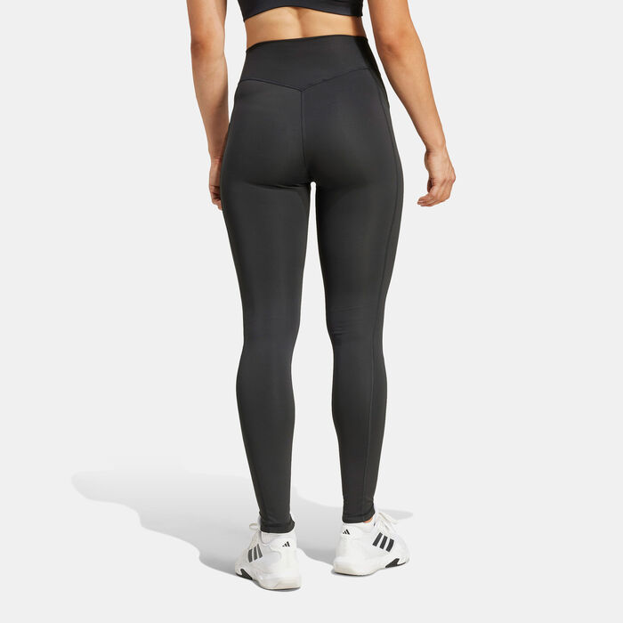 adidas Women's Optime Full-Length Training Leggings Black adidas Women's Optime Full-Length Training Leggings Black image number 1