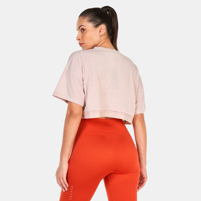 adidas Women's Dance Cropped T-Shirt Beige adidas Women's Dance Cropped T-Shirt Beige