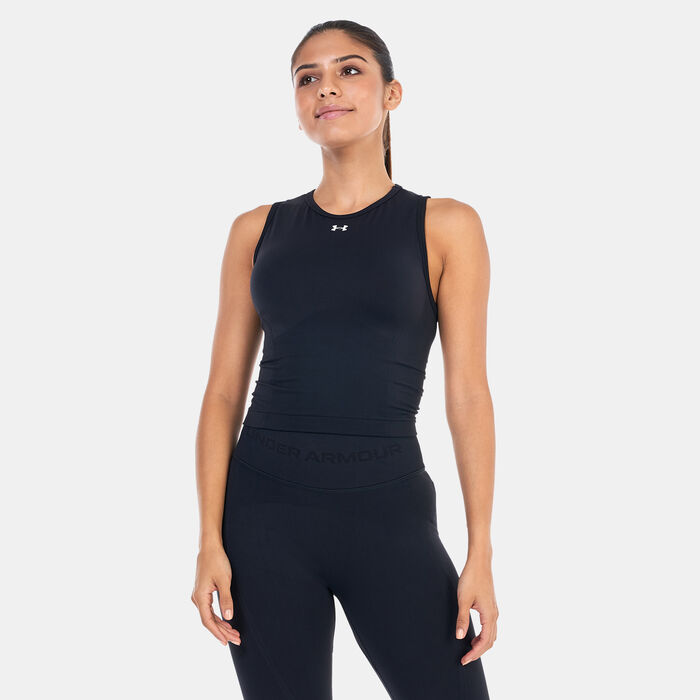 Under Armour Women's UA Train Seamless Tank Top Black Under Armour Women's UA Train Seamless Tank Top Black image number 0