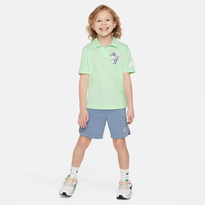 Nike Kids' Sportswear Create Your Own Adventure Polo and Shorts Set Green Nike Kids' Sportswear Create Your Own Adventure Polo and Shorts Set Green image number 0