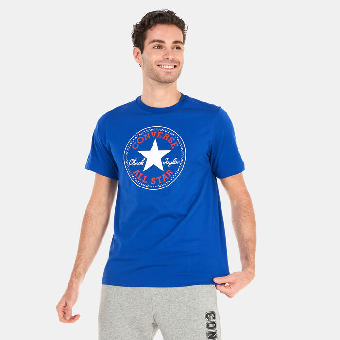 Converse Men's Go-To All Star Patch T-Shirt Blue Converse Men's Go-To All Star Patch T-Shirt Blue image number 0
