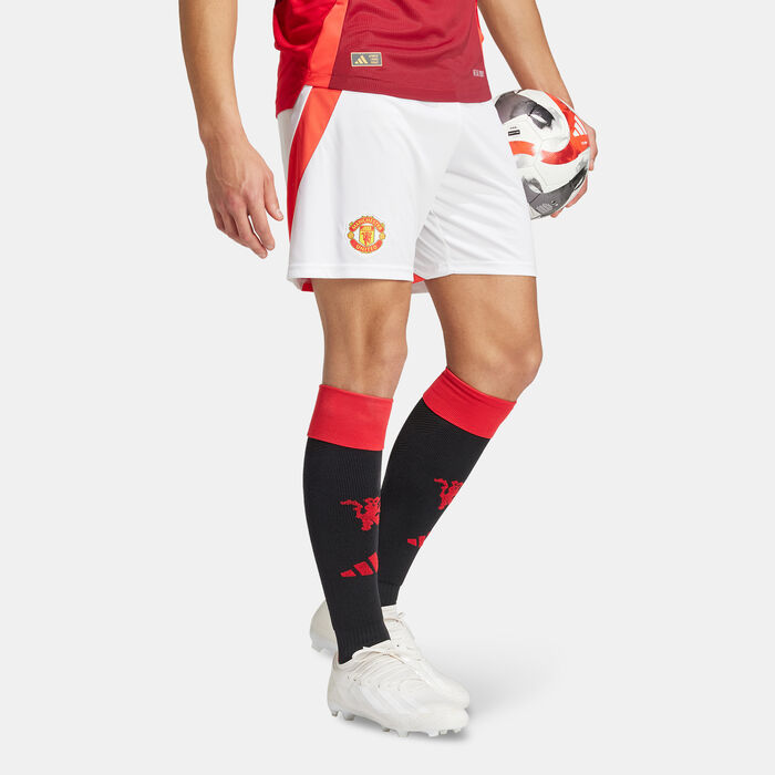 adidas Men's Manchester United 24/25 Home Replica Football Shorts White adidas Men's Manchester United 24/25 Home Replica Football Shorts White image number 2