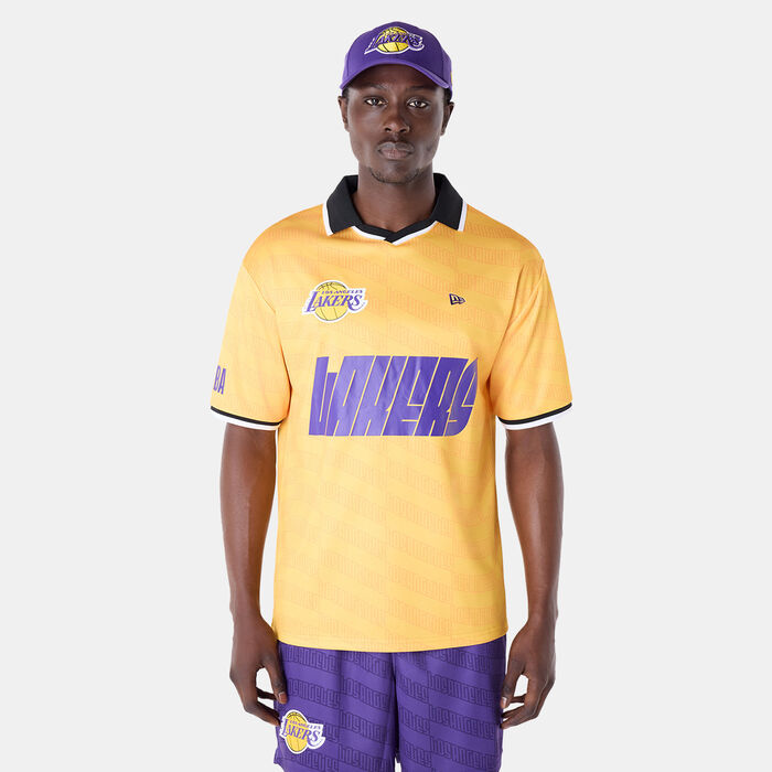New Era Men's NBA LA Lakers T-Shirt yellow New Era Men's NBA LA Lakers T-Shirt yellow image number 0